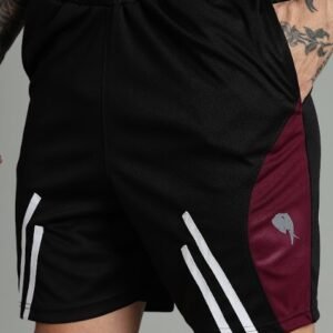 SH 002 ||Black Maroon|| Shorts