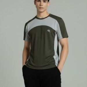 RHSO1A||OLIVE GREY|| Round Neck Half -CS